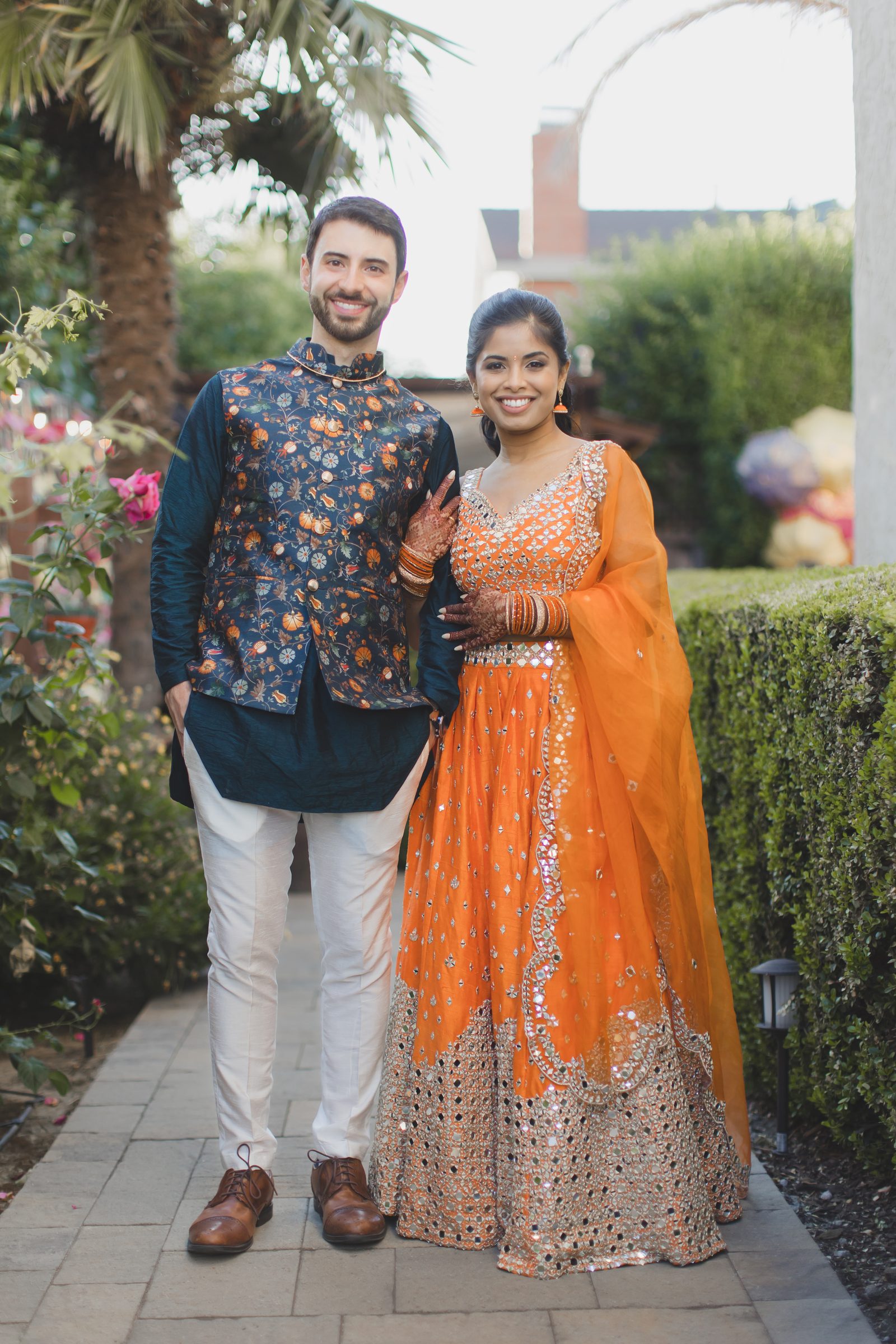 Both outfits. Same couple.